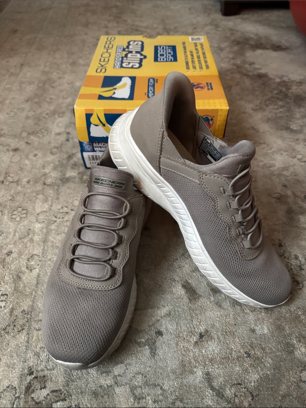 Skechers women’s  Taupe Slip-Ins Lightweight Sneaker